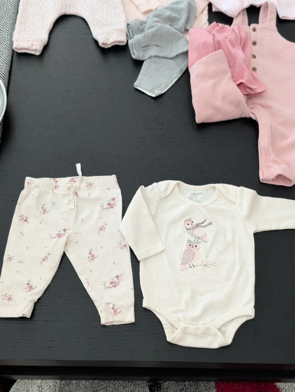 10 Piece Baby Girl Lot 6 -12 Months Baby Gap Carter's Bunny Jacket Pants Onesies